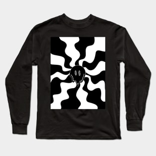 Smile Melt - Black and White Long Sleeve T-Shirt